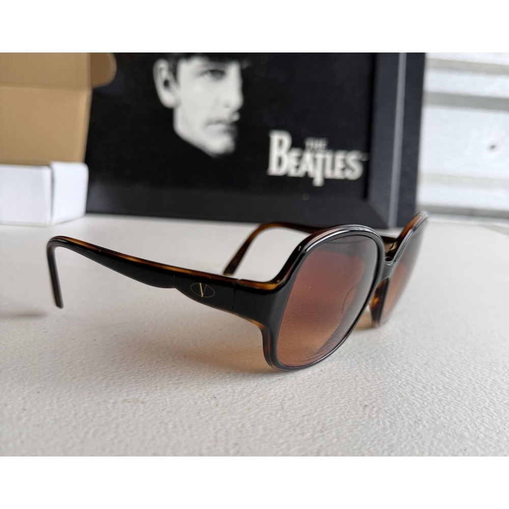Valentino Rectangle Sunglasses Tortoise Brown Made In‎ Italy V601S 003 130